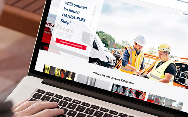 Encargue sus necesidades de tecnología de fluidos de forma rápida y sencilla en la tienda online de HANSA-FLEX