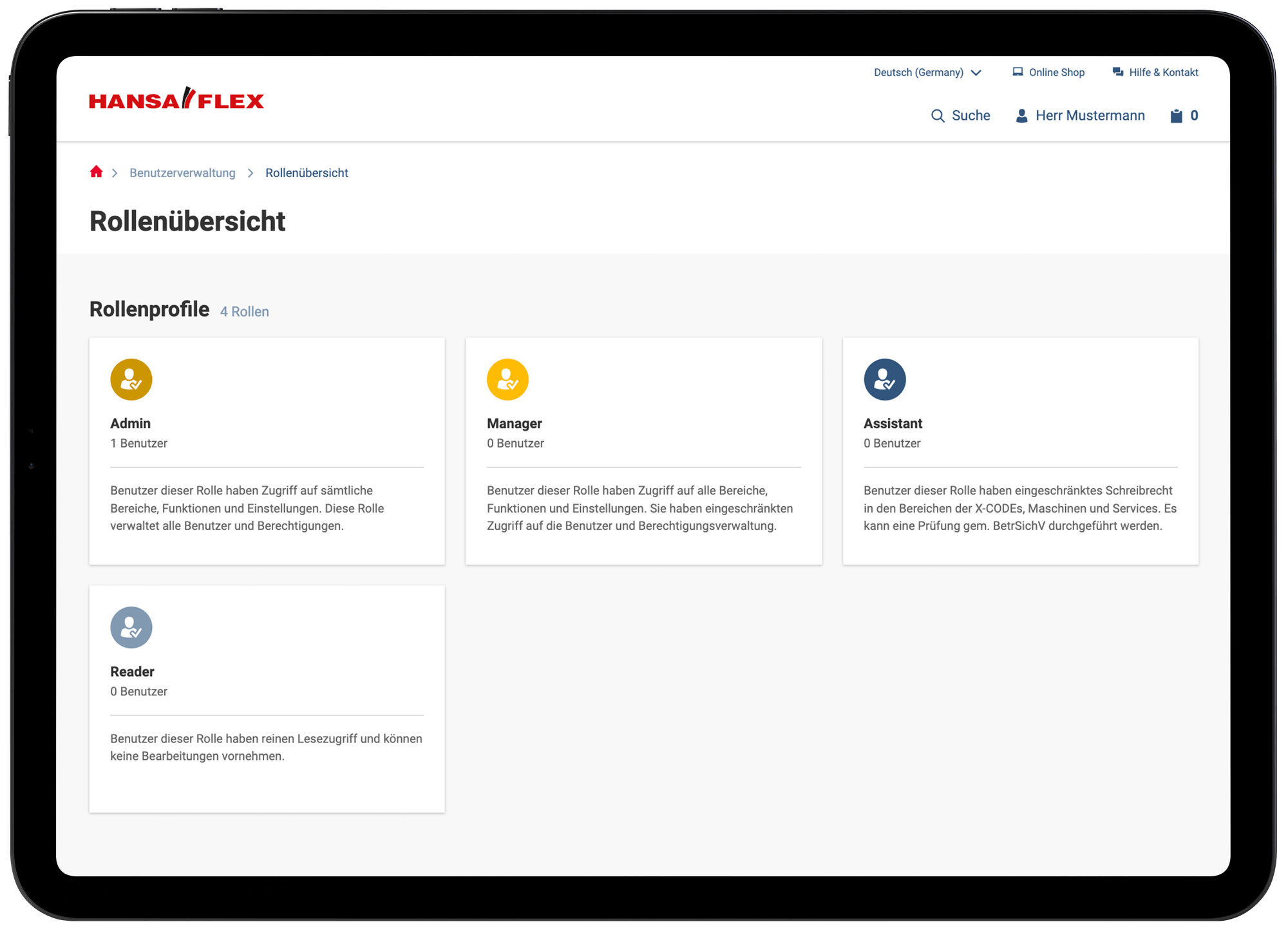 Cuatro roles para cada instancia.